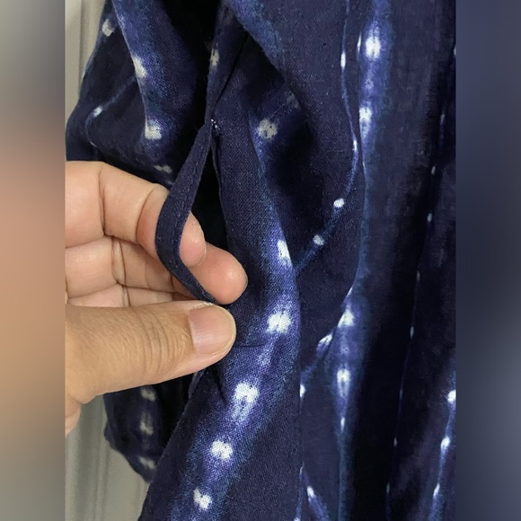 Q- Indigo Blue True Denim SHIBORI Kimono Blazer - Picture 4 of 10